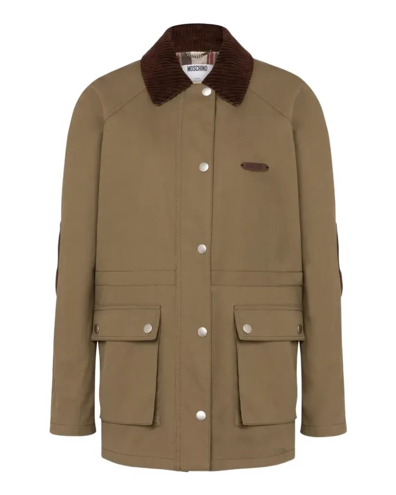 Moschino Utility-Jacke mit Cordkragen - Grün Grün