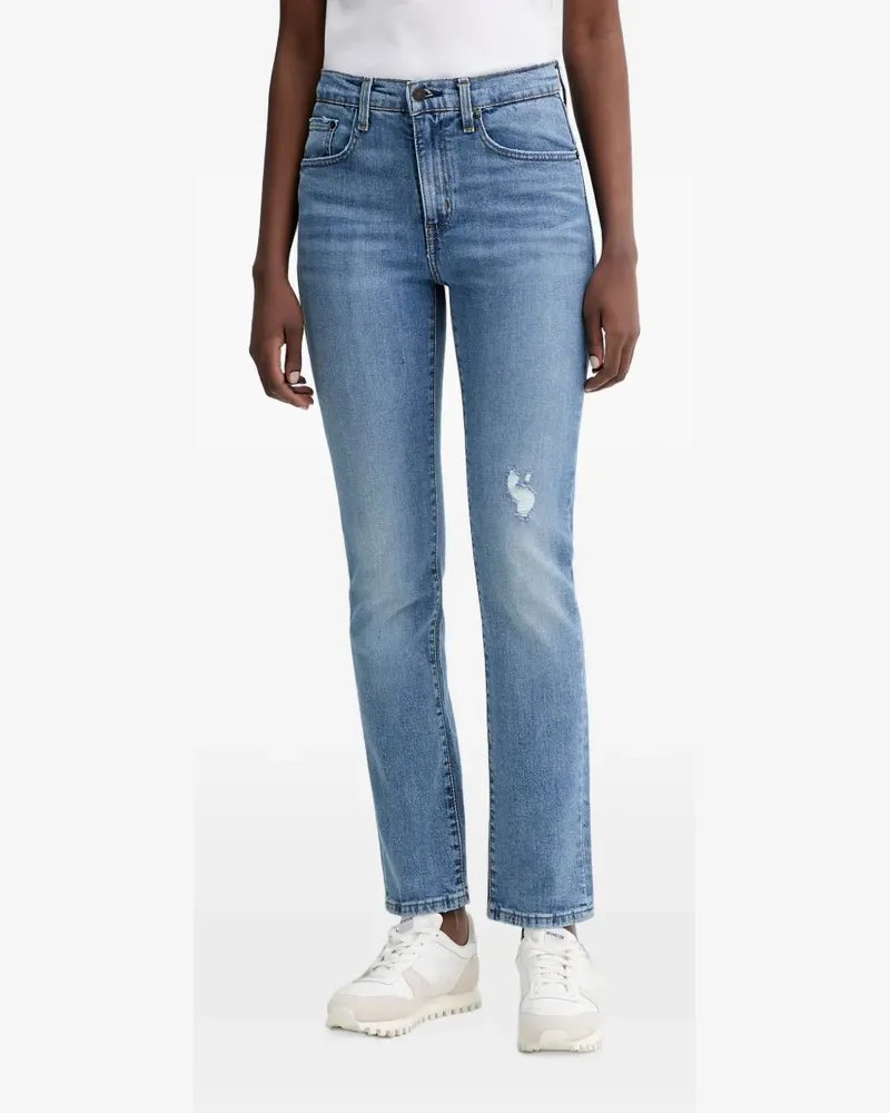 Levi's Gerade 724 Jeans im Distressed-Look - Blau Blau