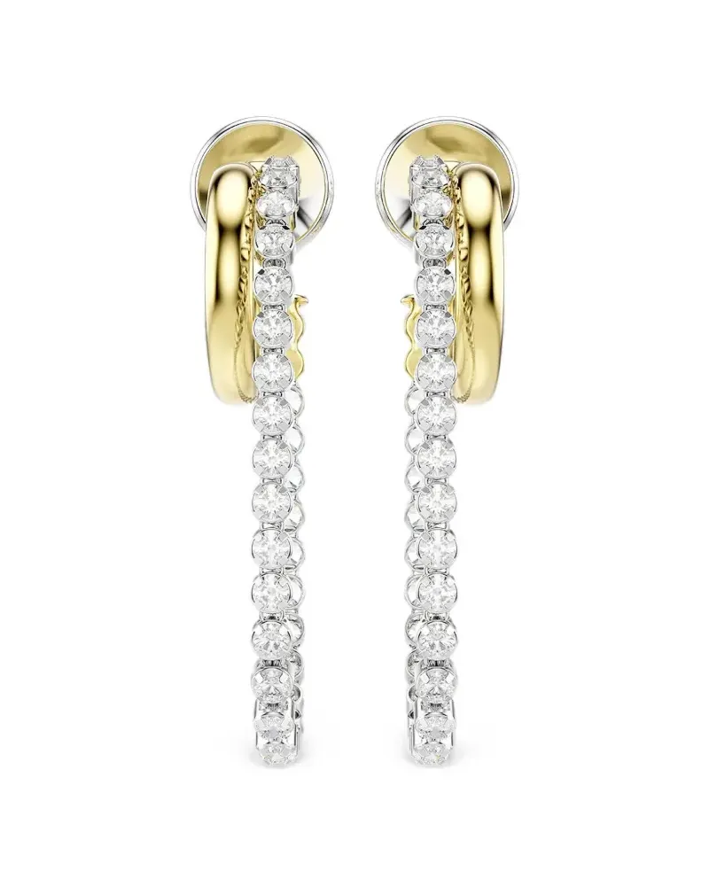 Swarovski crystal-embellished hoop earrings - Gold Gold