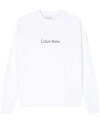 Calvin Klein Sweatshirt mit Logo-Print Weiß