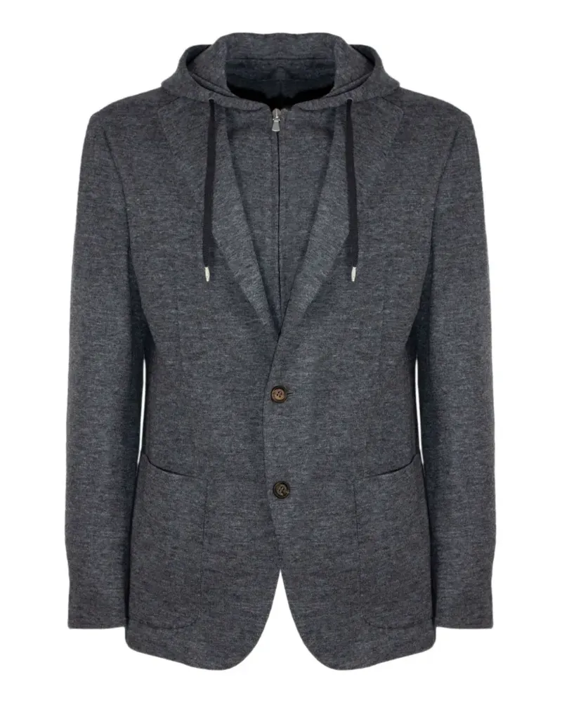 Eleventy Kapuzenjacke mit meliertem Effekt - Grau Grau