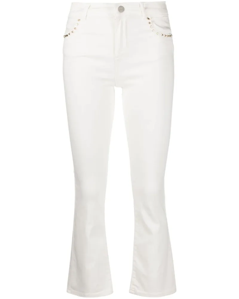 Liu Jo Gekürzte Bootcut-Jeans - Weiß Weiß