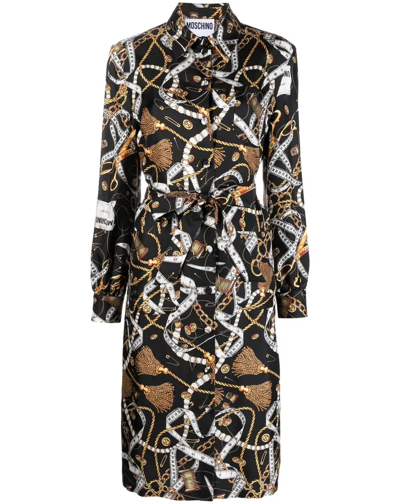 Moschino Kleid mit Print - Schwarz Schwarz