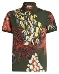 Etro Poloshirt mit Blatt-Print Grün