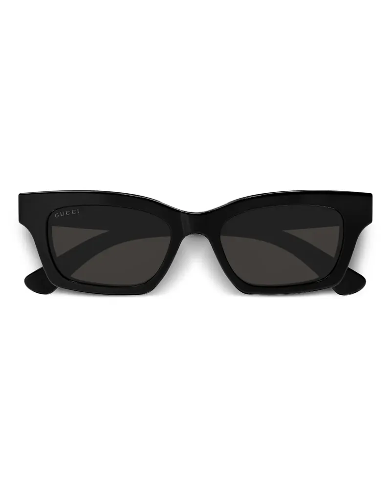 Gucci Sonnenbrille mit eckigem Gestell - Schwarz Schwarz