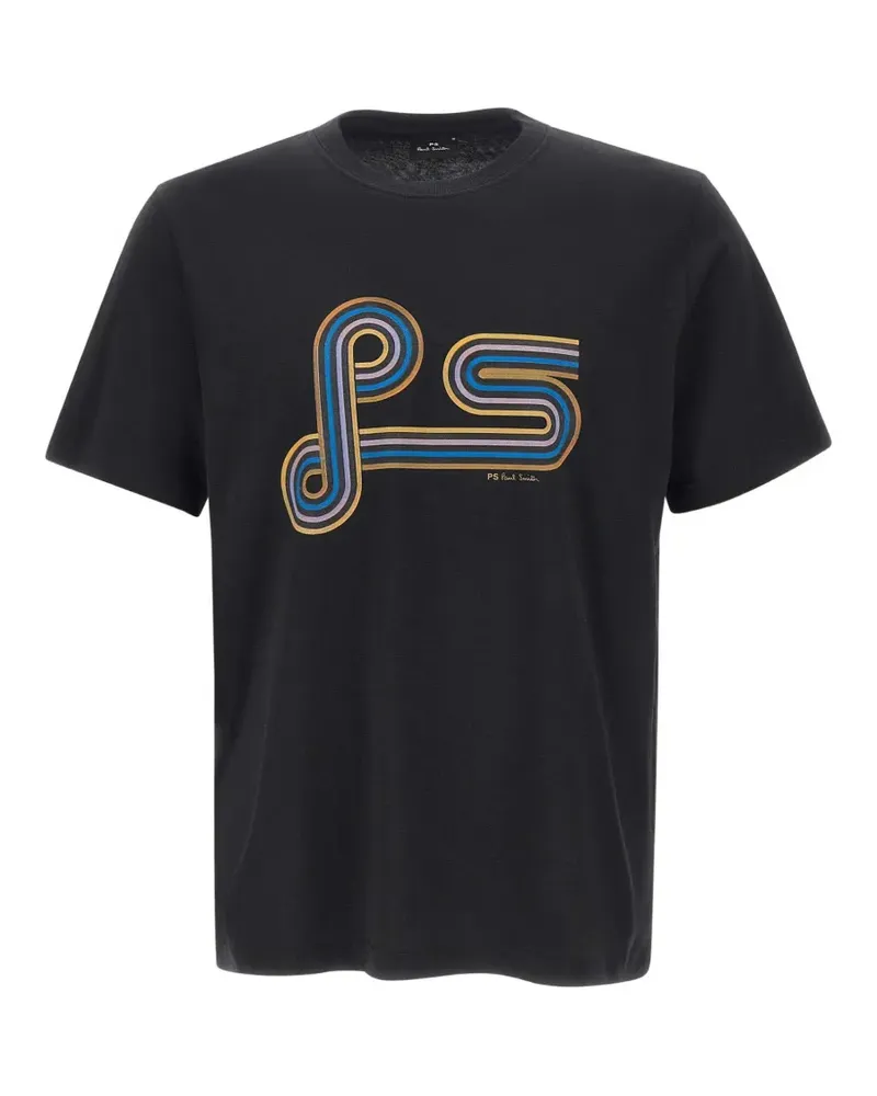 Paul Smith T-Shirt mit buntem Print - Schwarz Schwarz