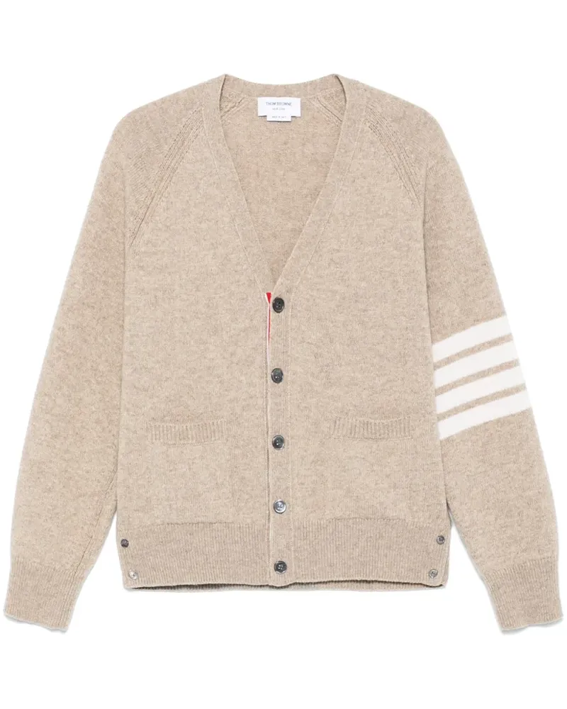 Thom Browne 4 Bar Stripe Shetland Wollcardigan - Nude Nude