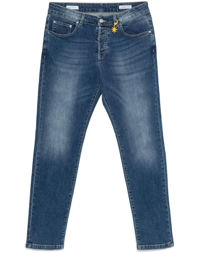 Manuel Ritz Schmale Jeans Blau