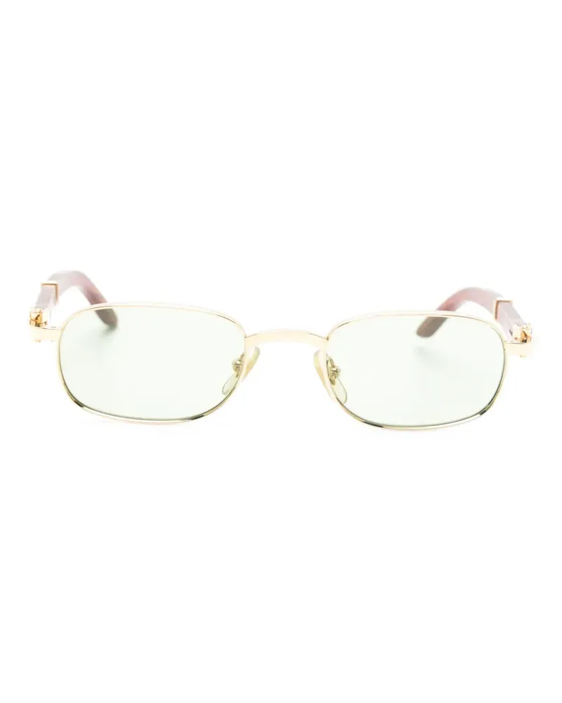 Cartier Eckige Camarat Sonnenbrille - Gold Gold