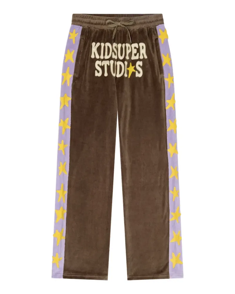KidSuper Stars Hose aus Velours - Braun Braun