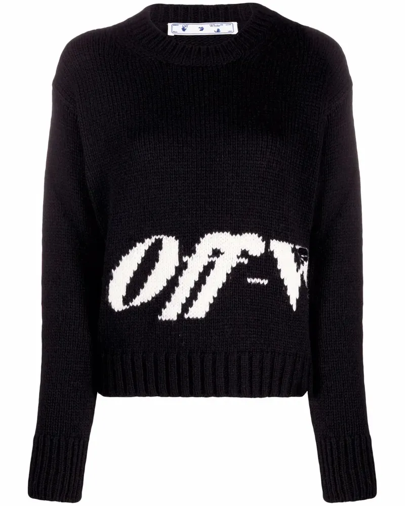 OFF-WHITE Pullover mit rundem Ausschnitt - Schwarz Schwarz