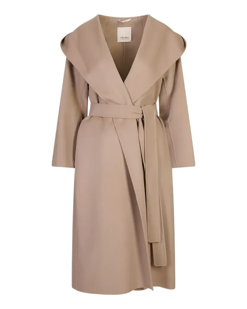 Max Mara Romolo belted hooded coat - Nude Nude
