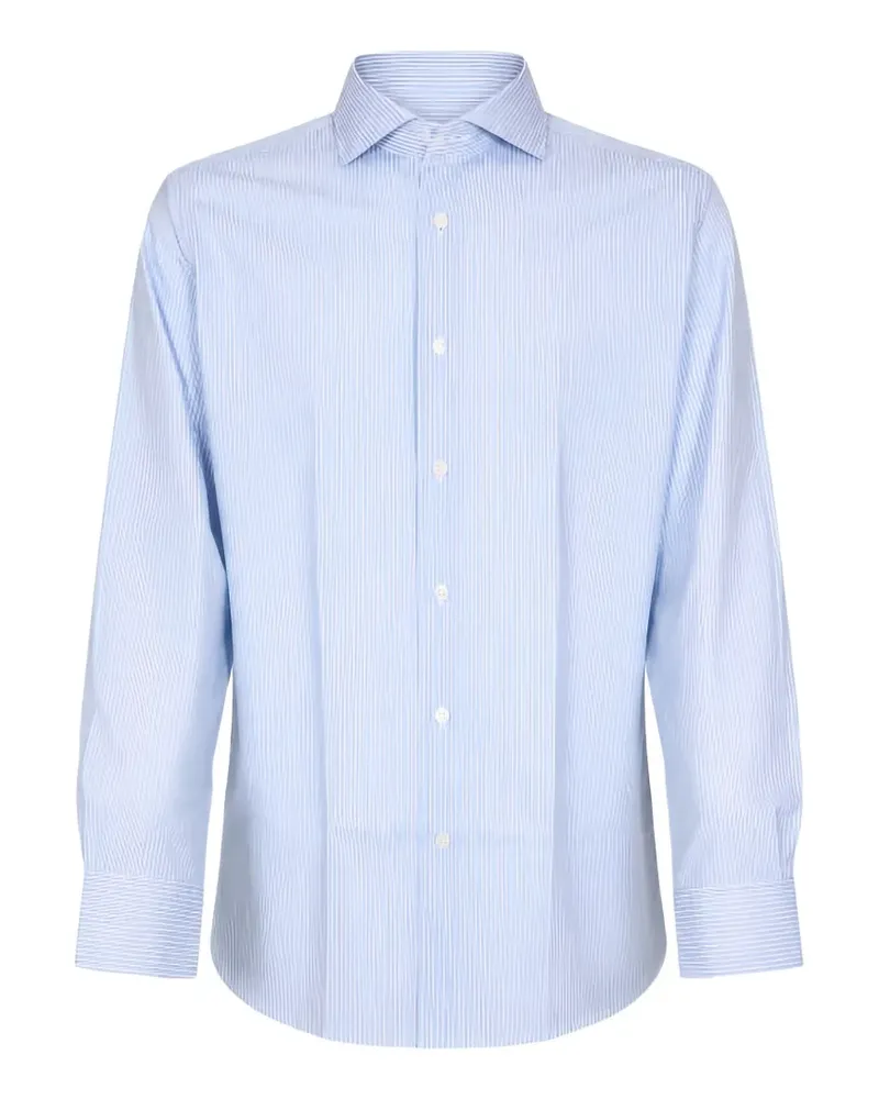 GUGLIELMINOTTI vertical-stripe long-sleeve shirt - Blau Blau