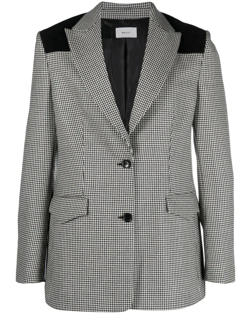 Bally Kariertes Sakko - Schwarz Schwarz