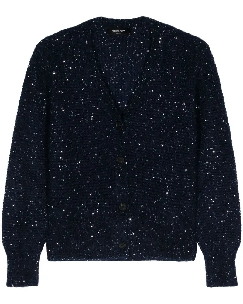 Fabiana Filippi Cardigan mit Pailletten - Blau Blau