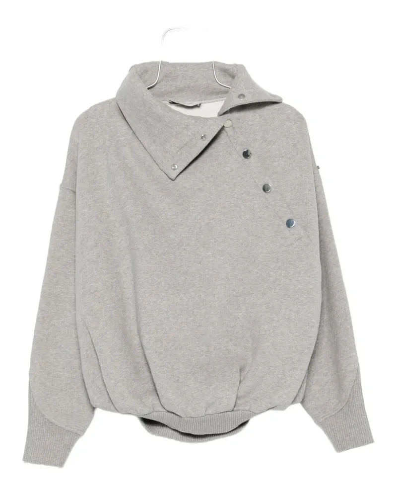SPORTMAX asymmetric press-stud sweatshirt - Grau Grau