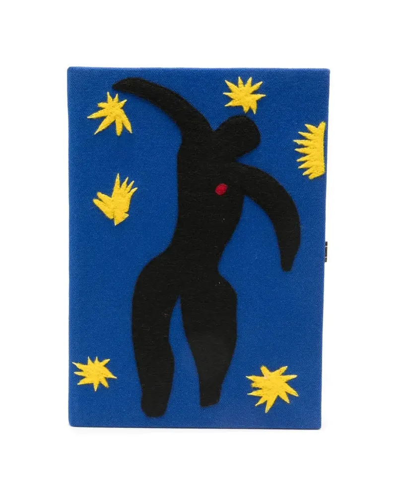 Olympia Le-Tan Icarus appliqué clutch bag - Blau Blau