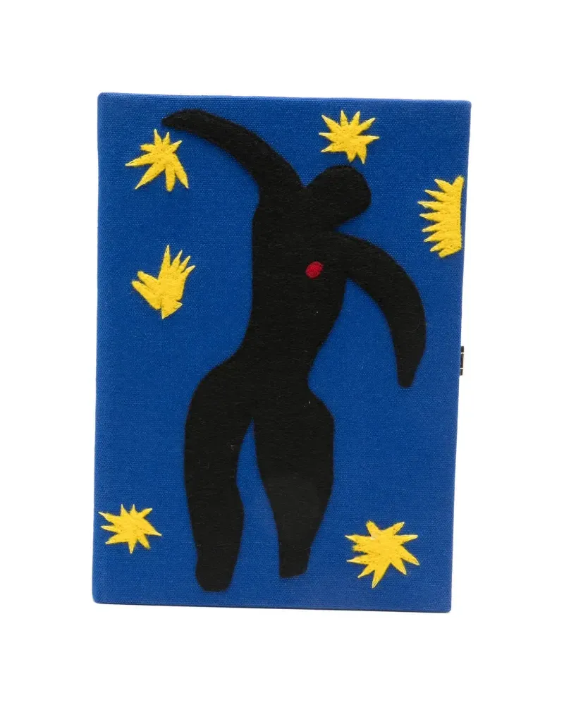 Olympia Le-Tan Icarus appliqué clutch bag - Blau Blau