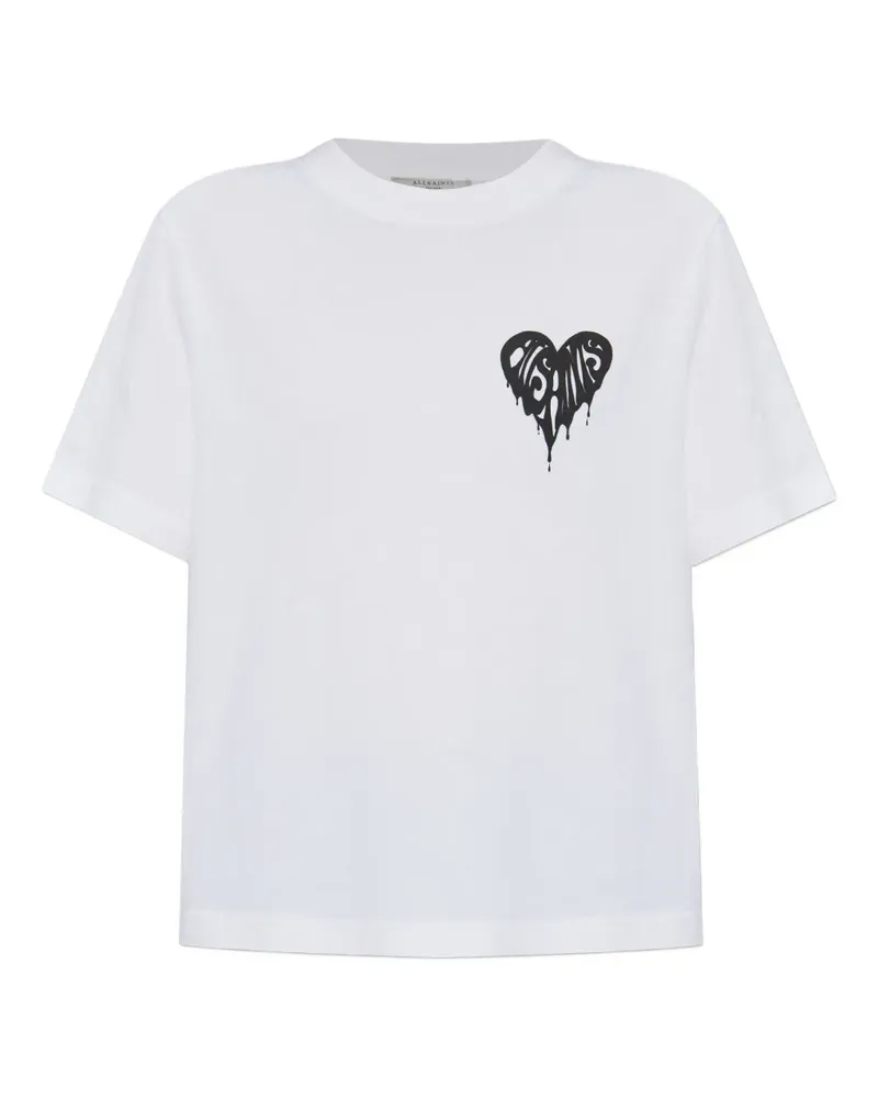 AllSaints T-Shirt mit Herz-Print - Weiß Weiß