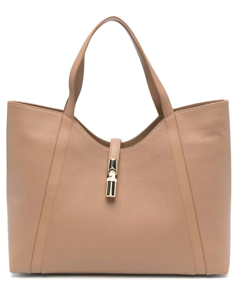 Furla XL Tote Bag aus Leder - Nude Nude