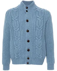 Malo Cardigan mit Zopfmuster Blau