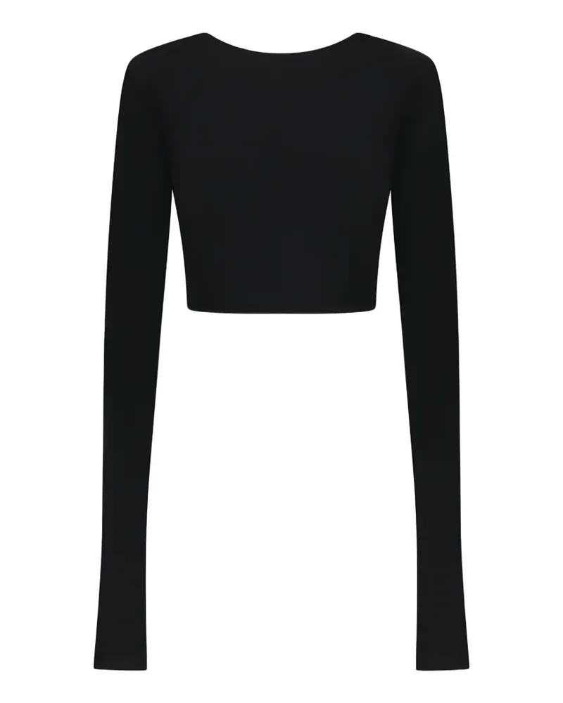 ANDAMANE Lia long-sleeve crop top - Schwarz Schwarz