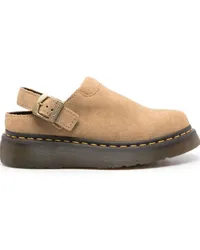 Dr.Martens Laketen Flatform-Mules aus Wildleder Braun