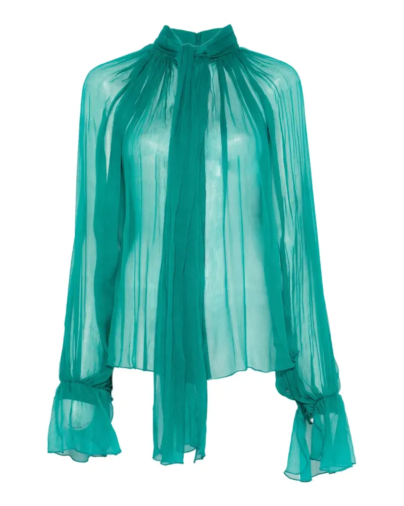 ATU Body Couture Schluppenbluse mit Rüschen - Grün Grün