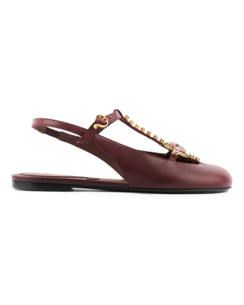 Etro crystal-embellished sling-back pumps - Braun Braun