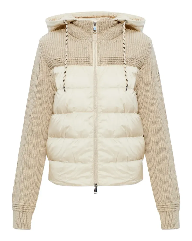 Moncler Cardigan mit Logo-Patch - Nude Nude
