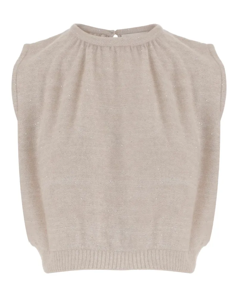 arch4 button closure at back top - Nude Nude