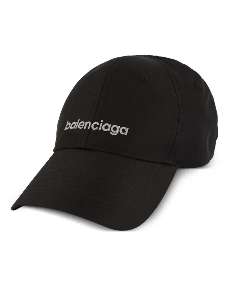 Balenciaga Techwear Baseballkappe mit Logo-Stickerei - Schwarz Schwarz