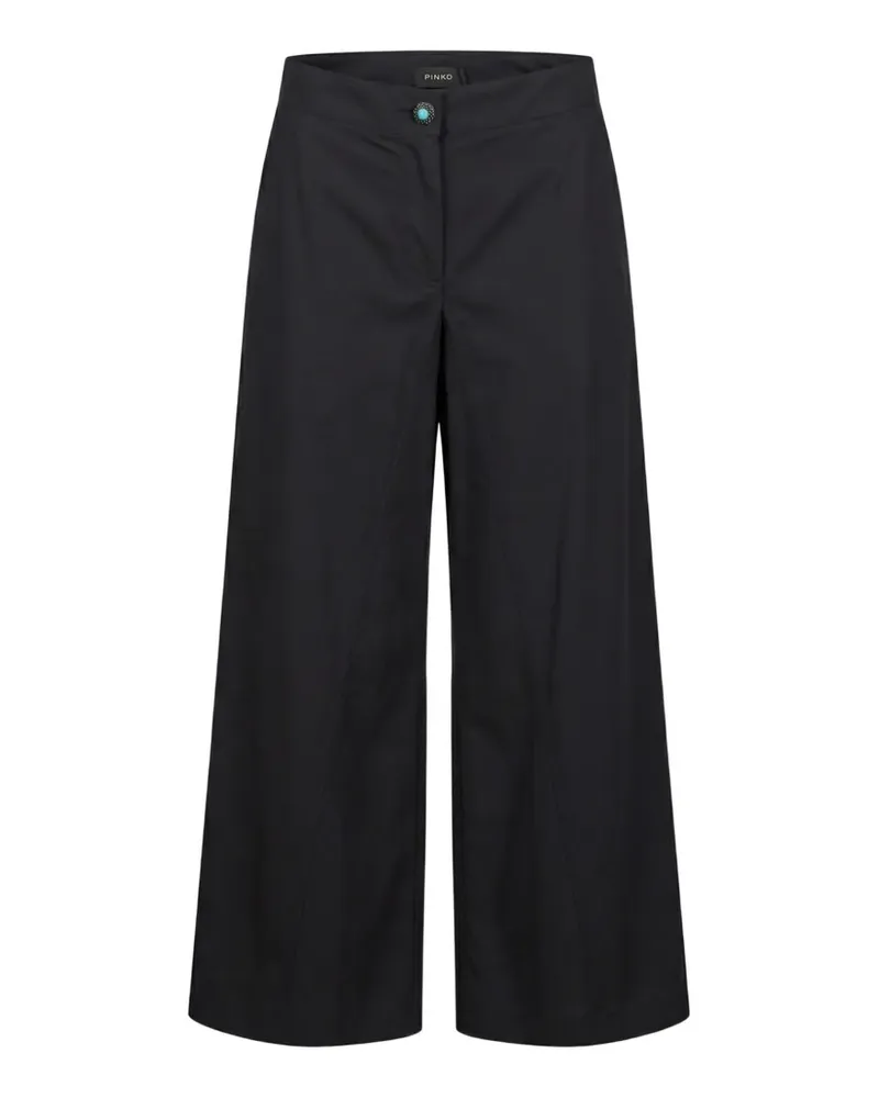 Pinko Canelli button-detail wide-leg trousers - Schwarz Schwarz