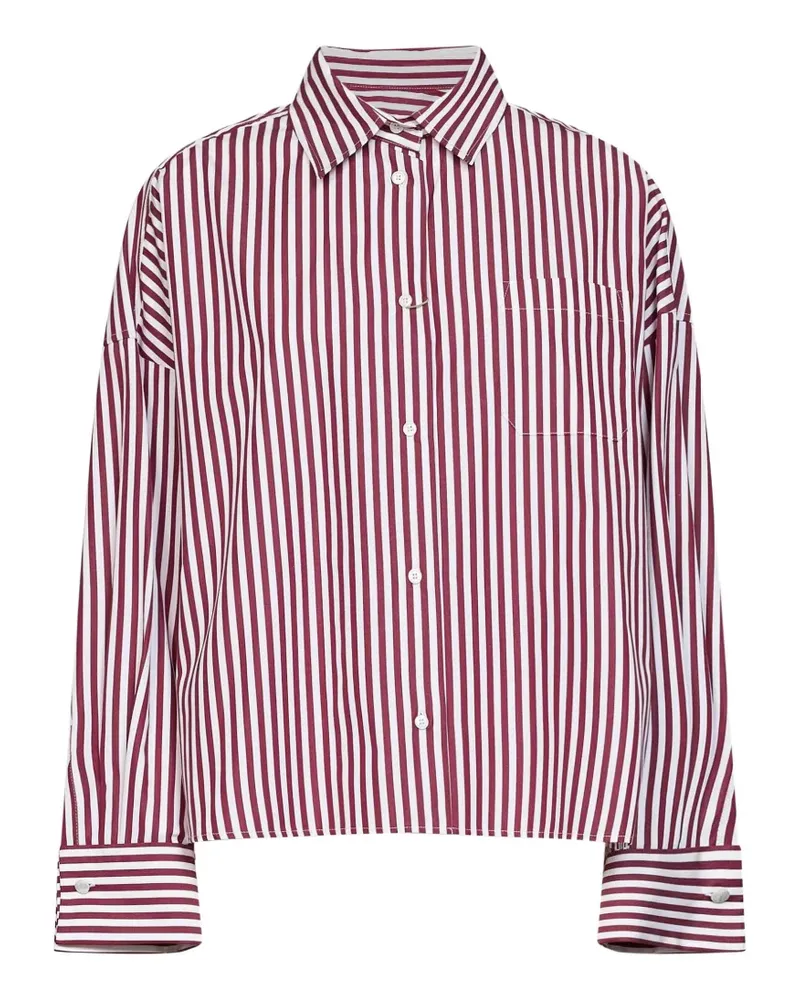 Max Mara Gestreiftes Hemd - Rot Rot