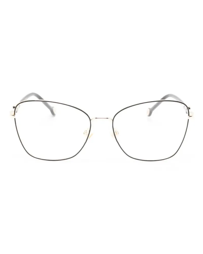 Carolina Herrera New York Brille mit Logo-Schild - Gold Gold