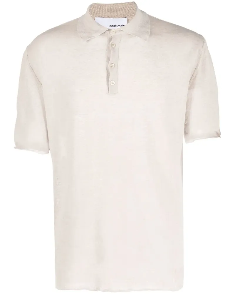 Costumein Fein gestricktes Poloshirt - Nude Nude