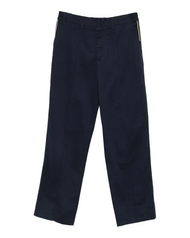 Iceberg elasticated-waist cotton trousers - Blau Blau