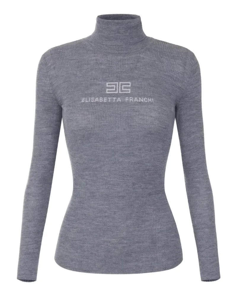 Elisabetta Franchi ribbed knit turtleneck top - Grau Grau