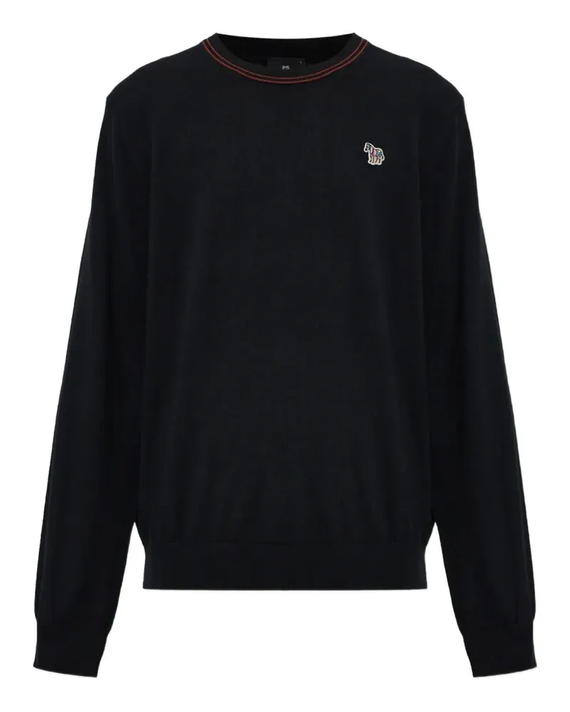 Paul Smith Zebra patch sweater - Schwarz Schwarz