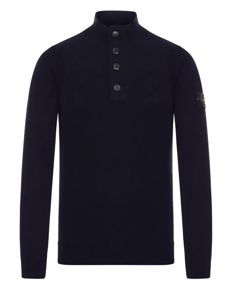 Stone Island Poloshirt mit Knopfverschluss - Blau Blau