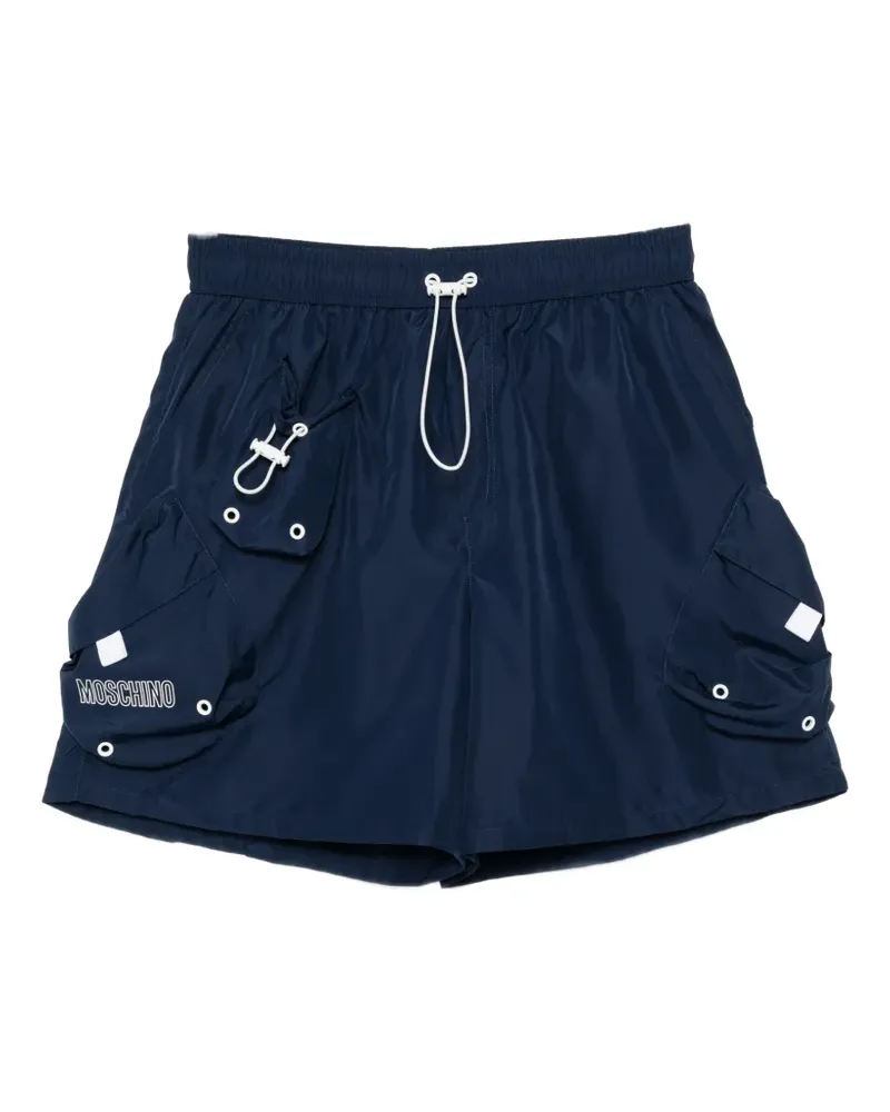 Moschino cargo-pocket swim shorts - Blau Blau