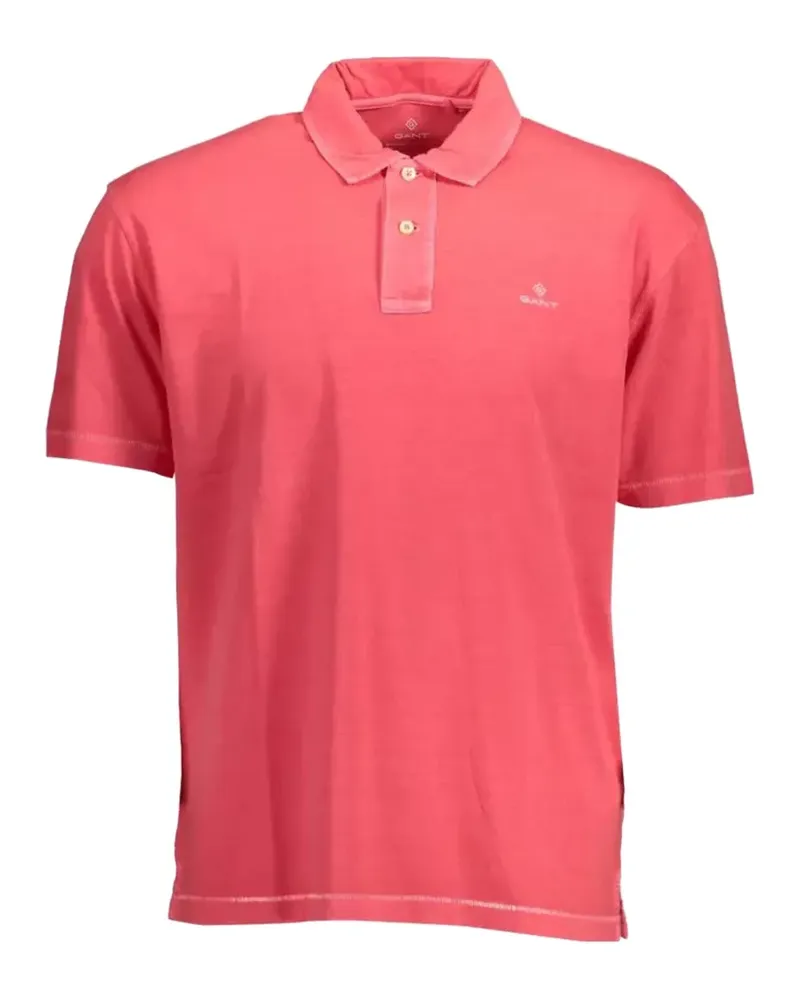Gant logo-embroidered short-sleeve polo shirt - Rosa Rosa