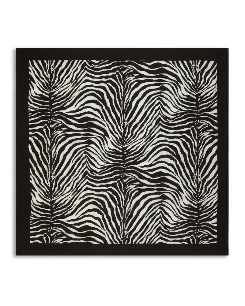 Dolce & Gabbana Decke mit Zebra-Print - Schwarz Schwarz