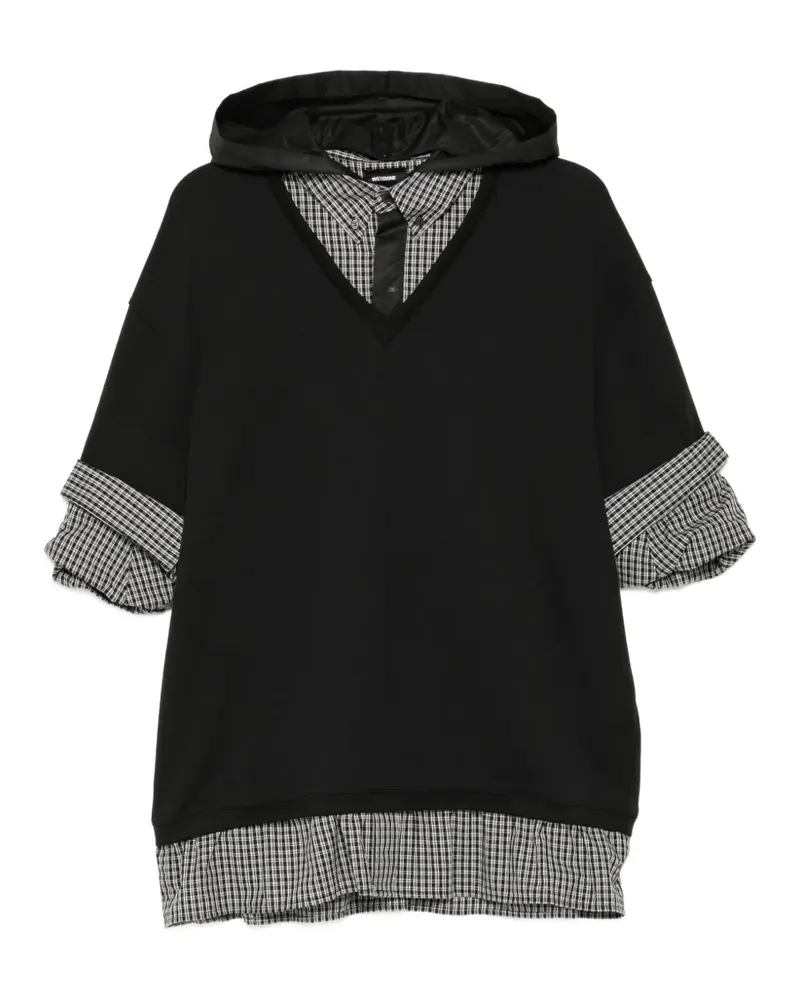 WE 11 DONE T-Shirt im Layering-Look - Schwarz Schwarz