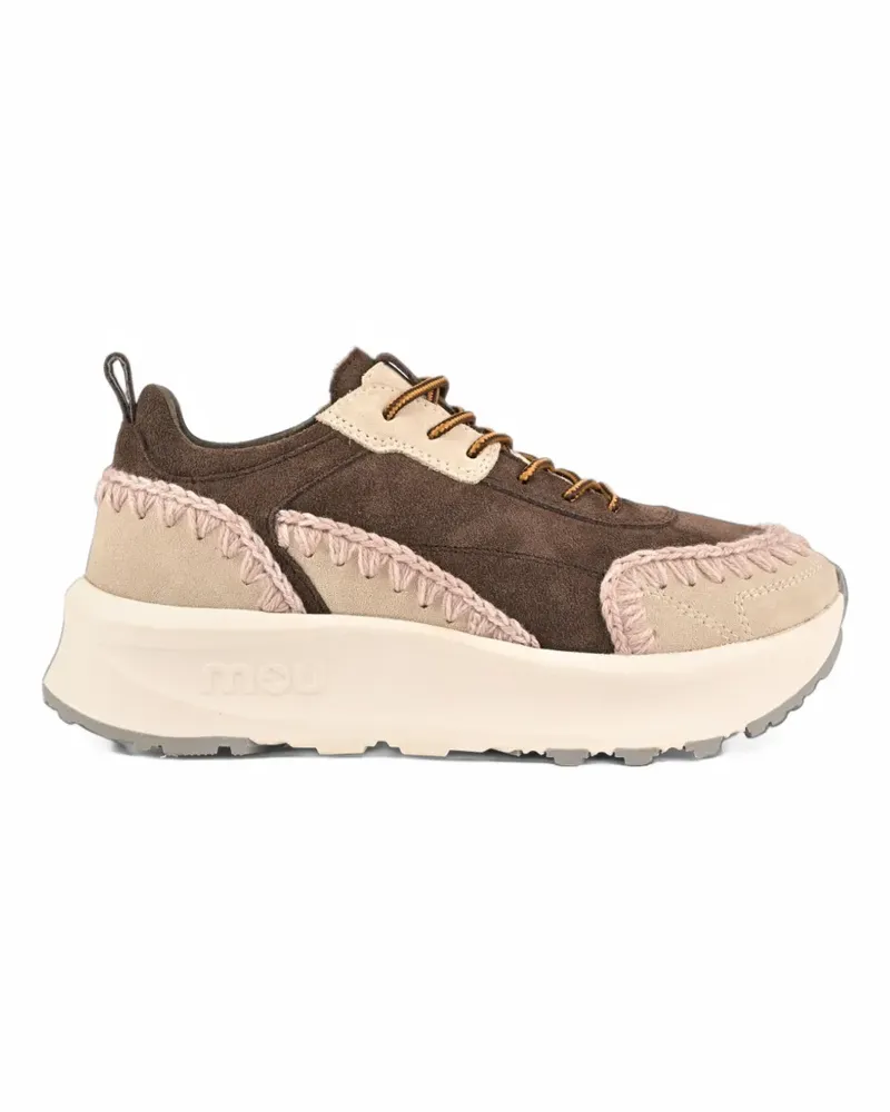 Mou Eskimo Sneakers mit Häkelbesatz - Braun Braun