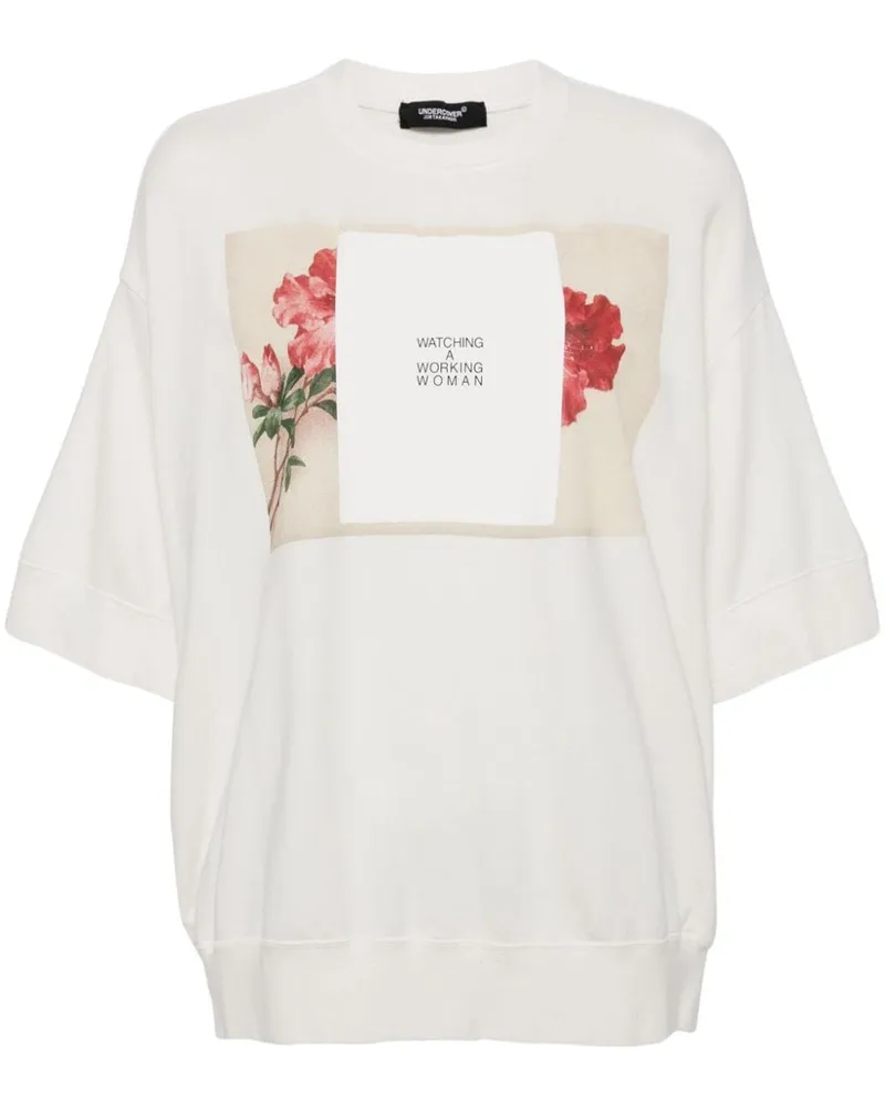 Undercover Bluse mit grafischem Print - Nude Nude
