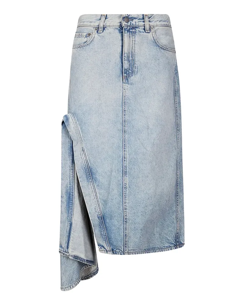 Haikure logo-patch draped skirt - Blau Blau