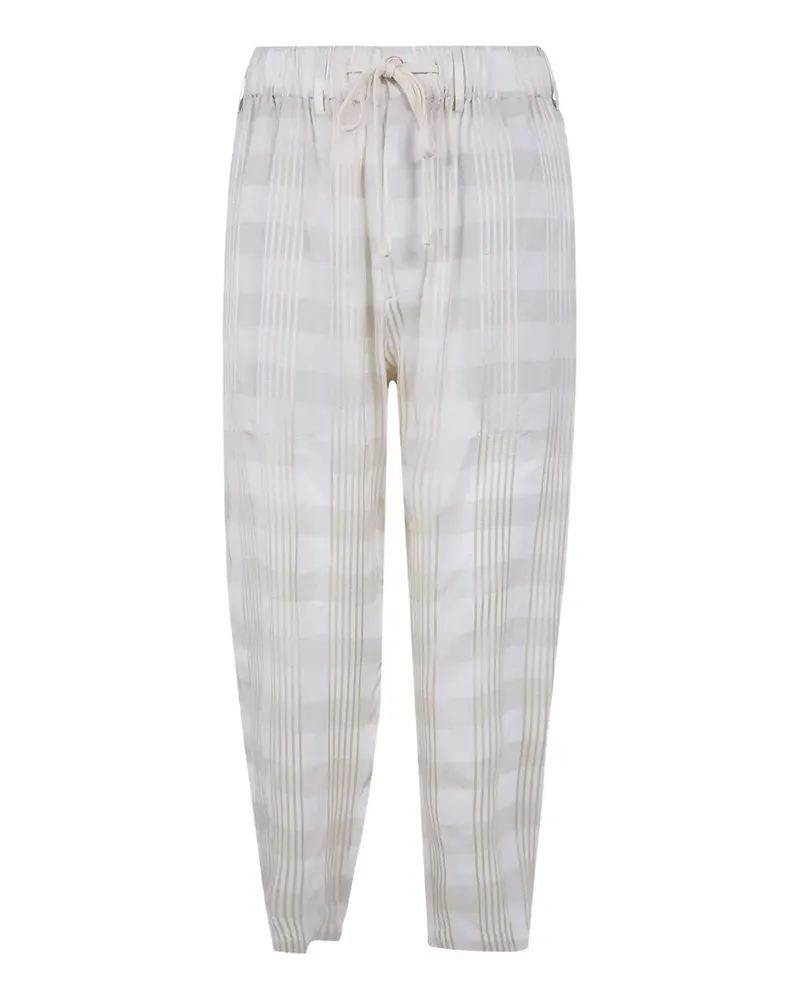 Uma Wang Karierte Tapered-Hose - Nude Nude