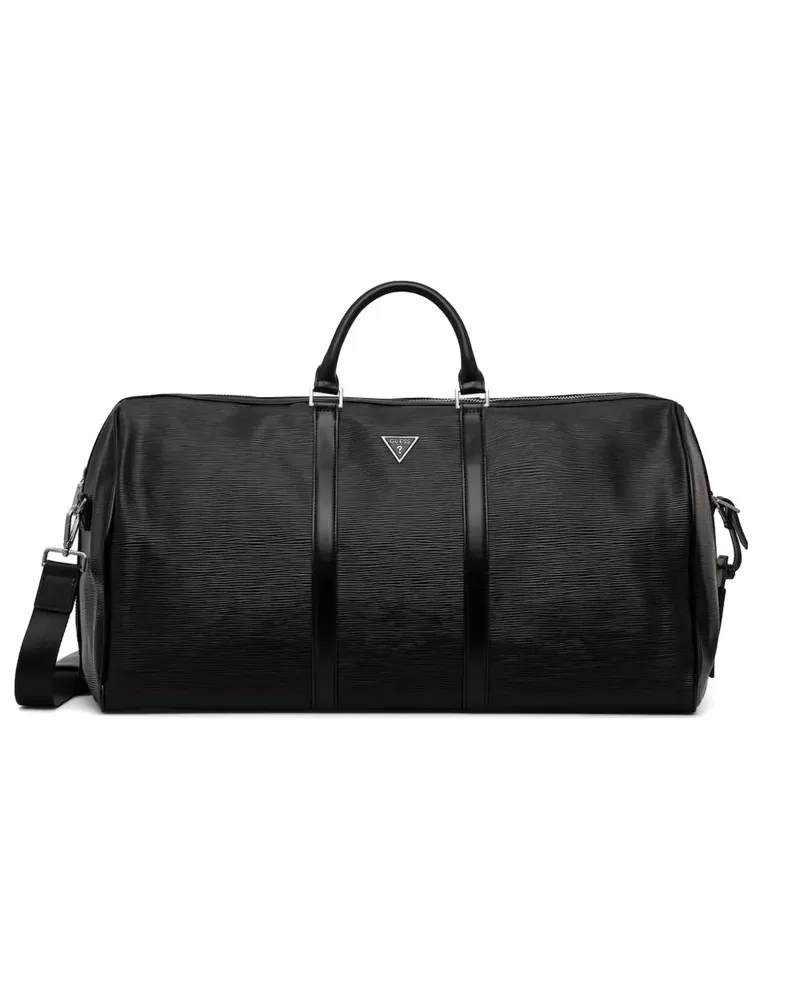 Guess textured logo-plaque holdall - Schwarz Schwarz