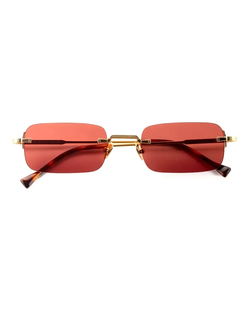 Kyme Silas Sonnenbrille mit eckigem Gestell - Gold Gold